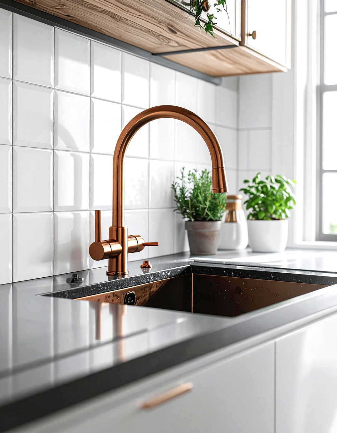 Copper Kitchen Faucet - 30 copper accent kitchen ideas