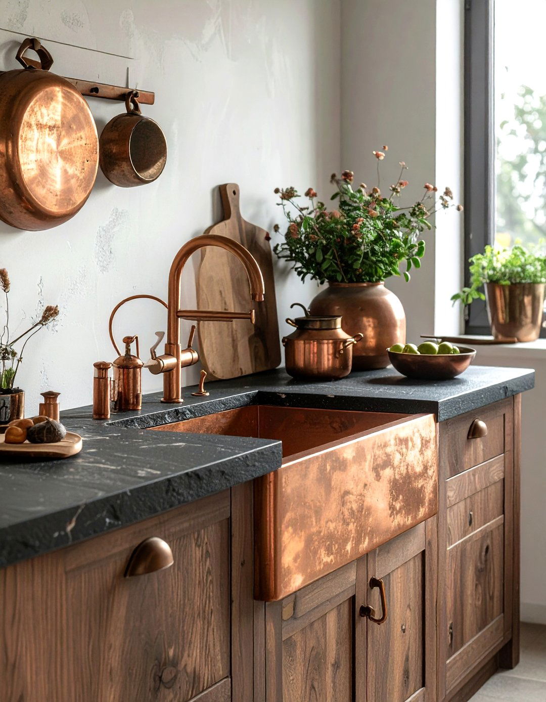 Copper Kitchen Fixtures - 30 soapstone countertop kitchen ideas