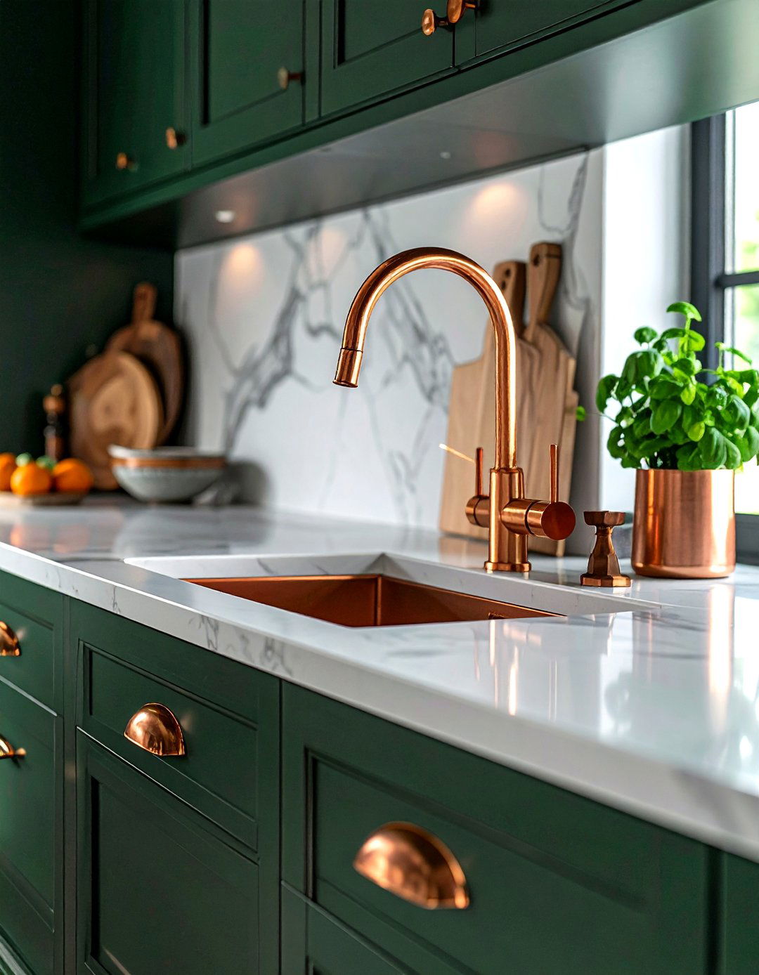 Copper Kitchen Hardware - 30 American country kitchen ideas