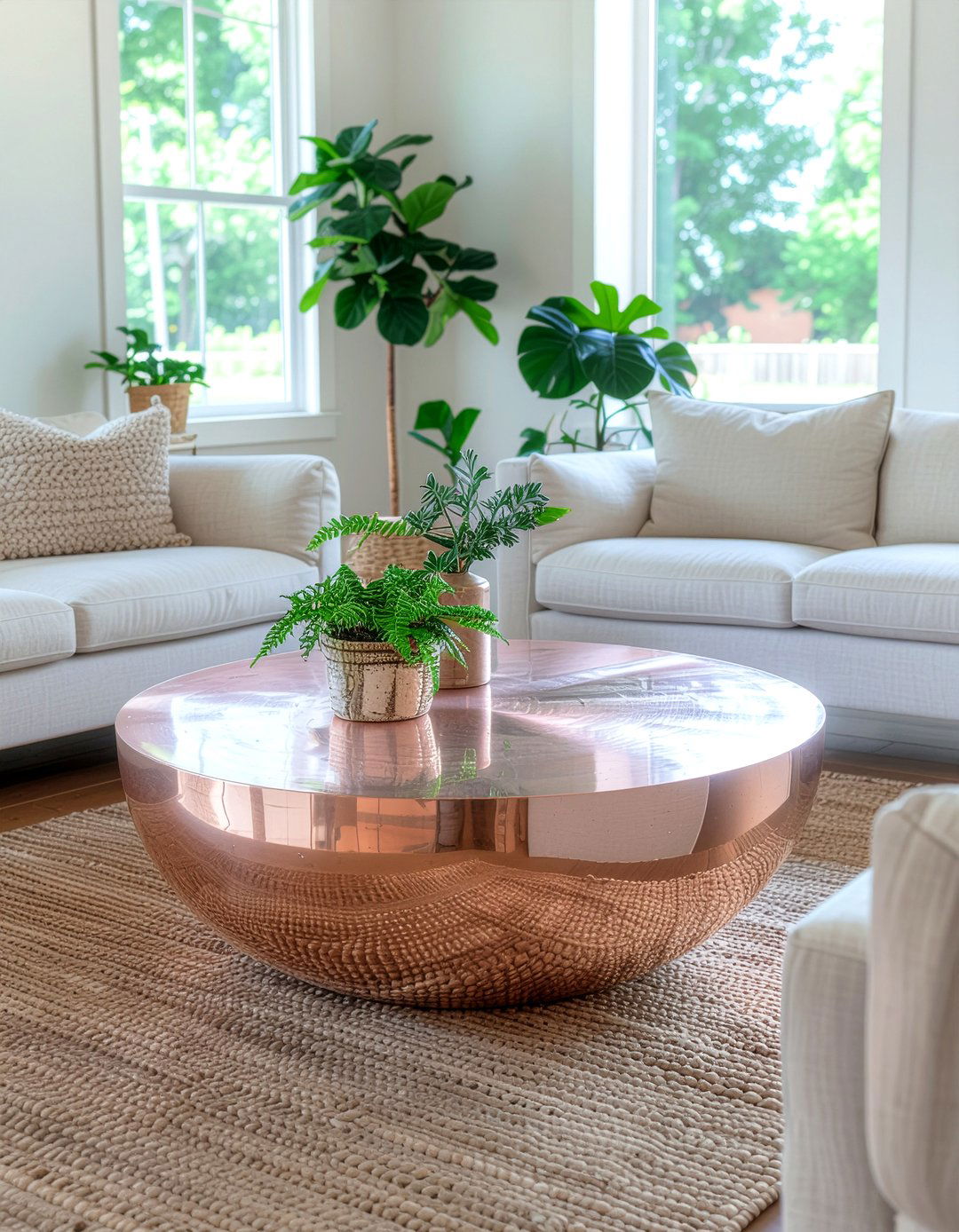 Copper Metal Coffee Table - 30 living room metal coffee tables
