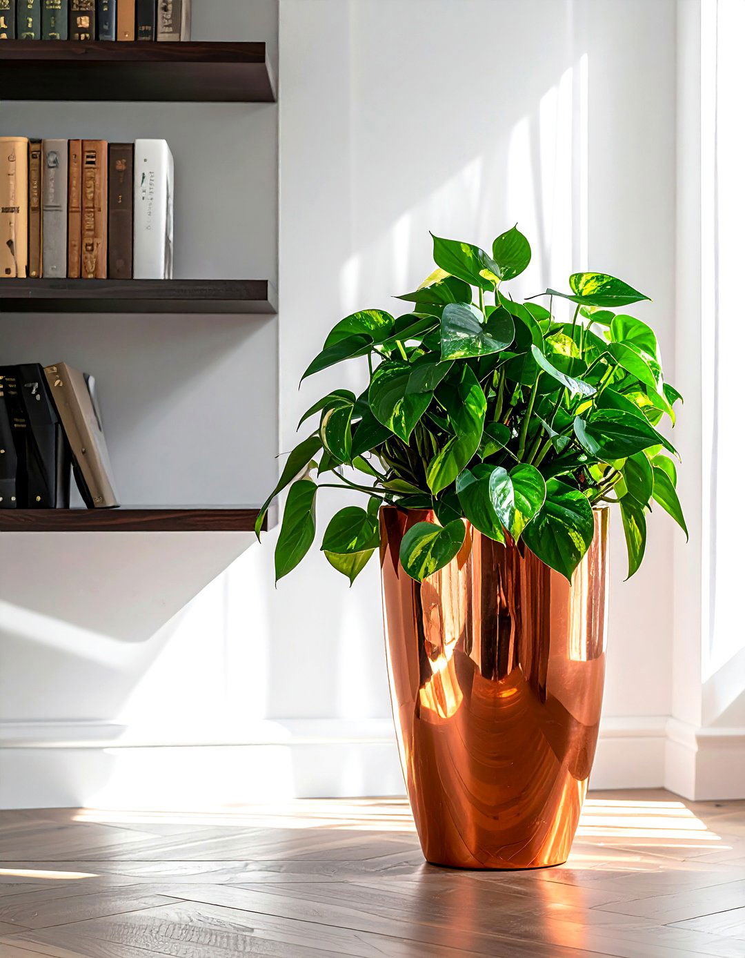 Copper Metal Planter - 30 decorative planter ideas