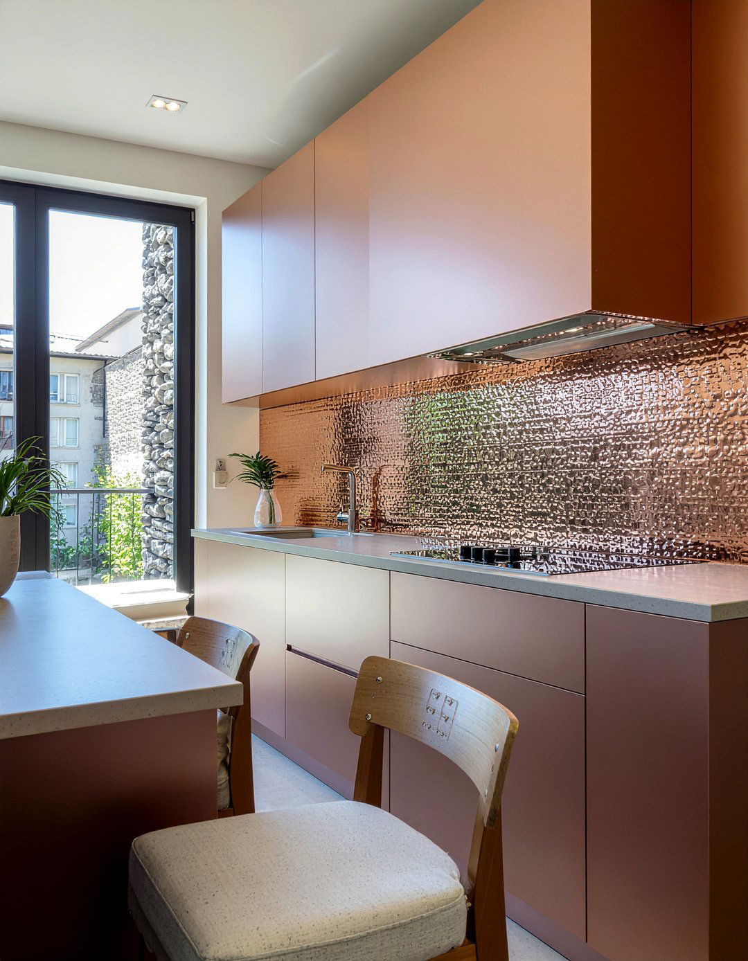 Copper Mirror Backsplash - 30 mirror backsplash kitchen ideas