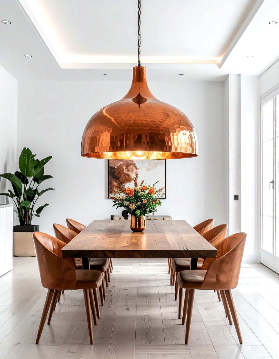 Copper Pendant Light - 30 Southwestern dining room ideas
