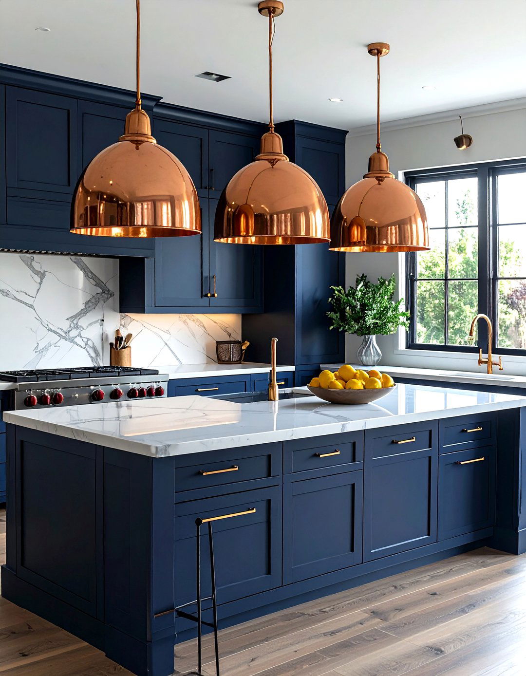 Copper Pendant Lights Over Island - 30 copper accent kitchen ideas