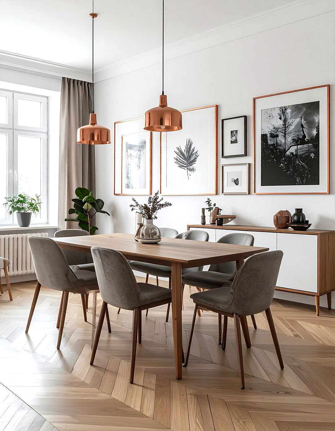 Copper Picture Frame - 30 copper accent dining room ideas