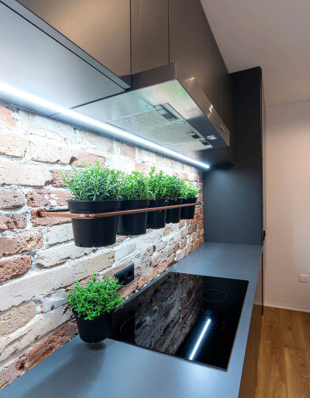 Copper Pipe Hanging Plant Rail - 30 hanging plant kitchen ideas