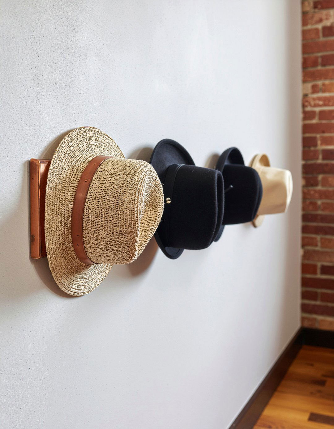Copper Pipe Hat Rack - 30 bedroom hat storage ideas
