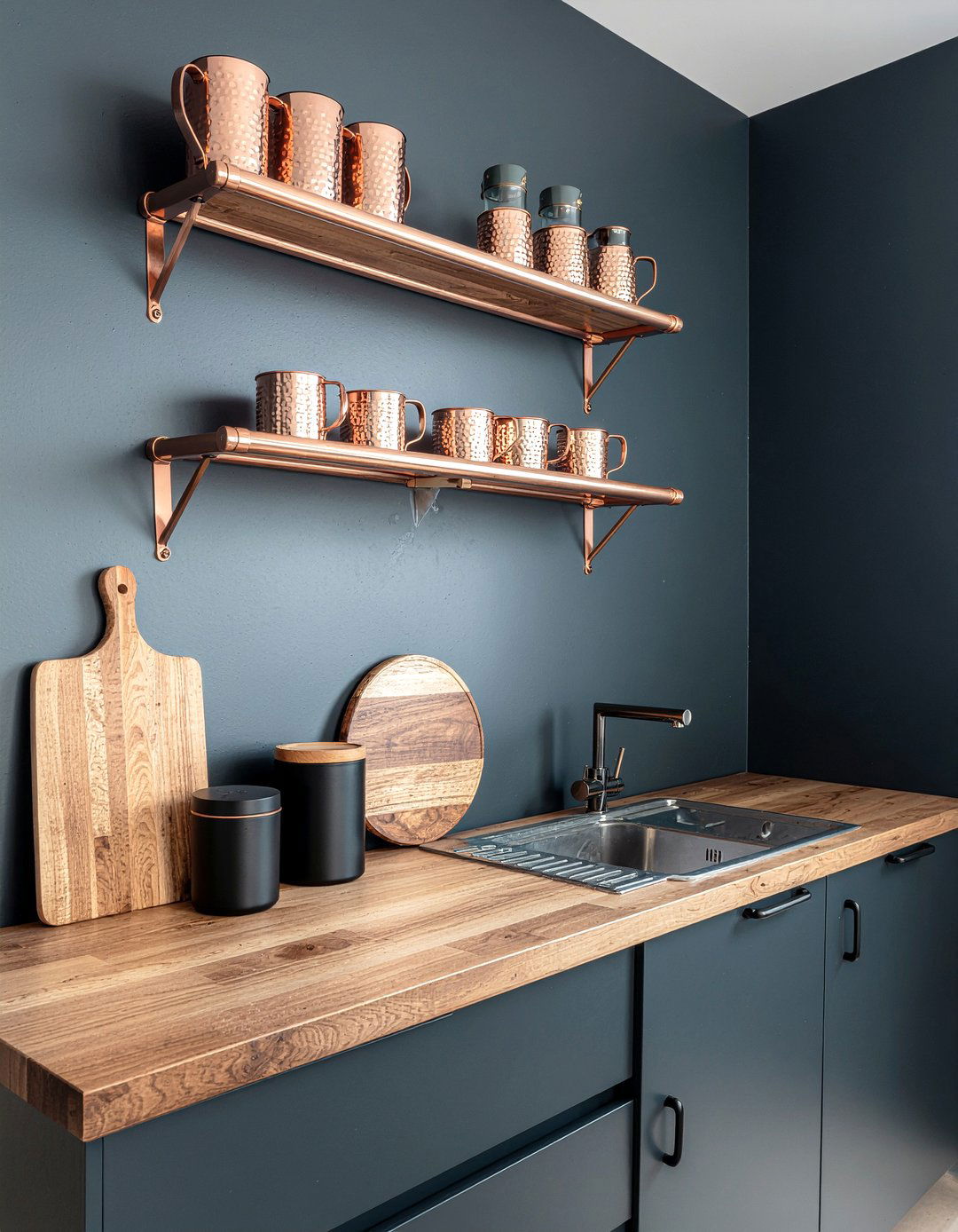 Copper Pipe Kitchen Shelving - 30 kitchen shelf decor ideas