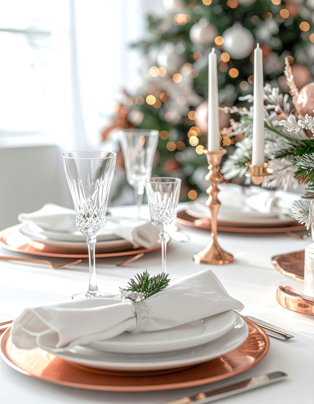 Copper Plate Charger - 30 copper accent dining room ideas