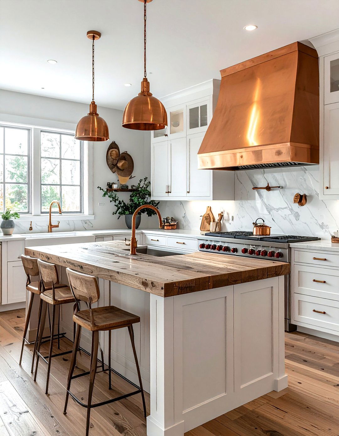 Copper Pot Filler - 30 pot filler kitchen ideas