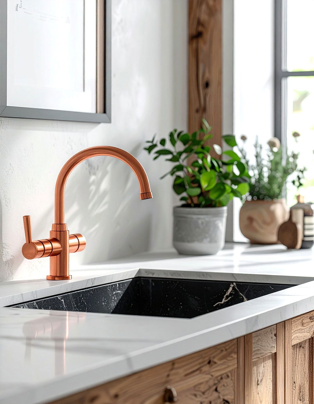 Copper Pull Down Faucet - 30 pull-down kitchen faucet ideas