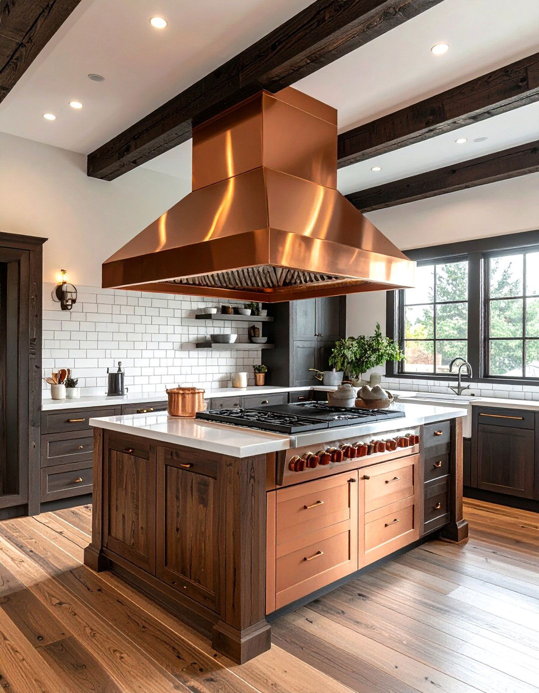Copper Range Hood - 30 copper accent kitchen ideas
