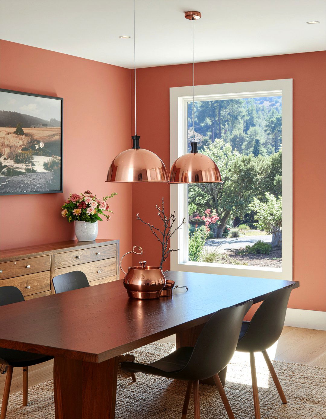 Copper Shade Pendant Lighting - 30 multiple pendant dining room ideas