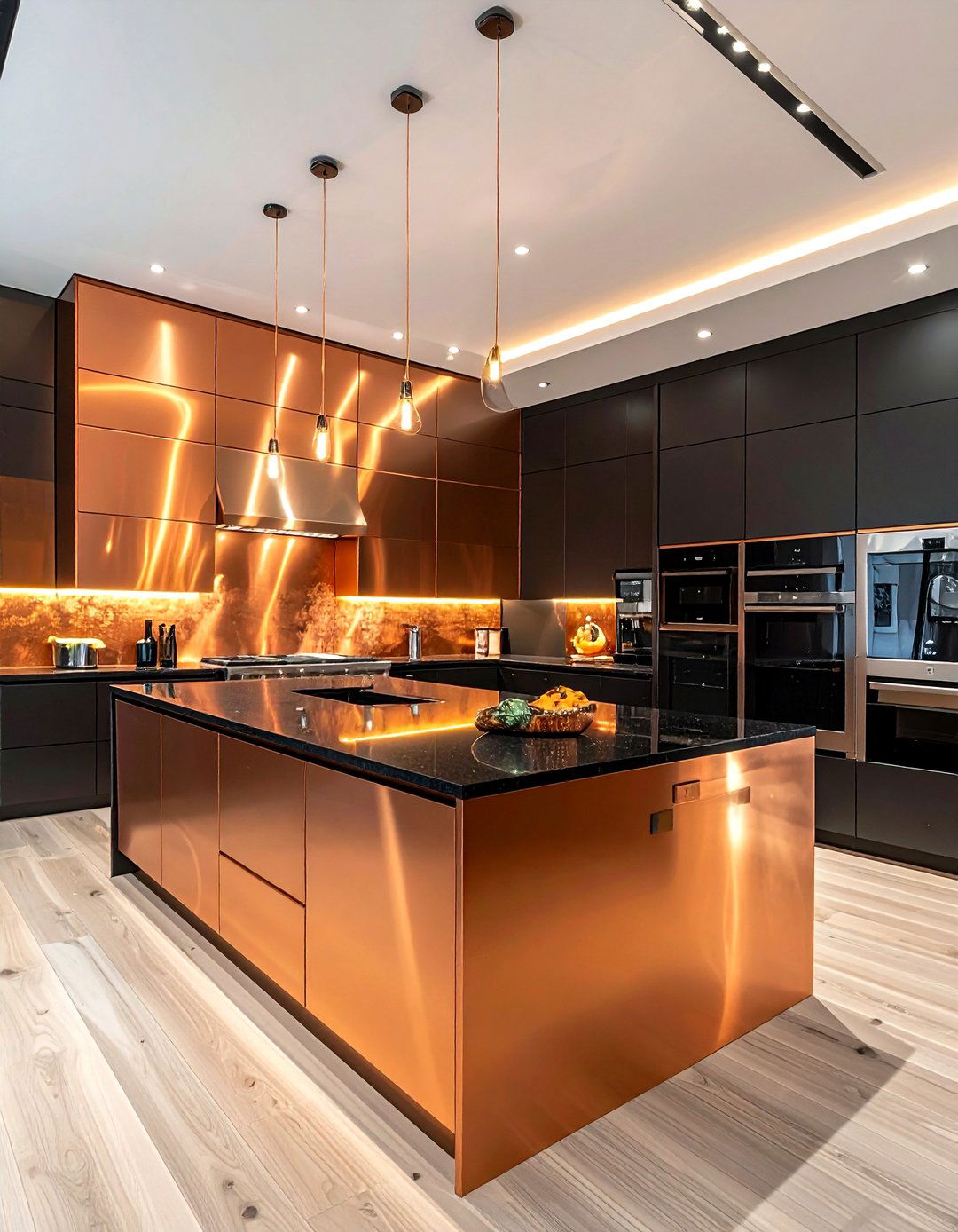 Copper Sheet Backsplash - 30 DIY kitchen backsplash ideas