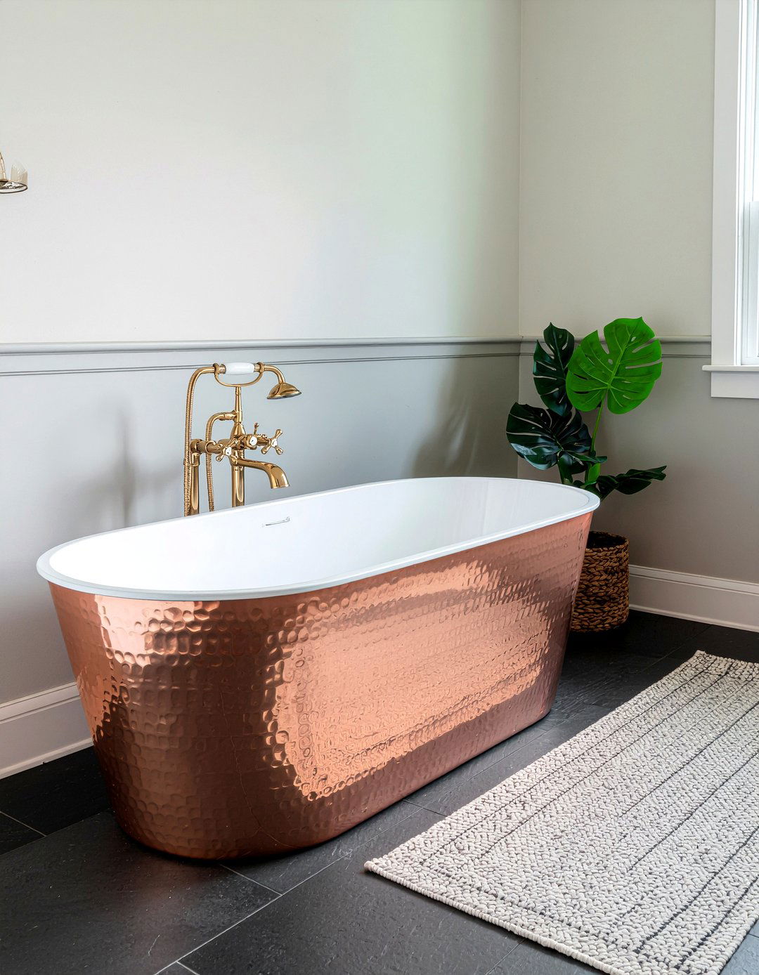 Copper Soaking Tub - 30 bathroom character ideas