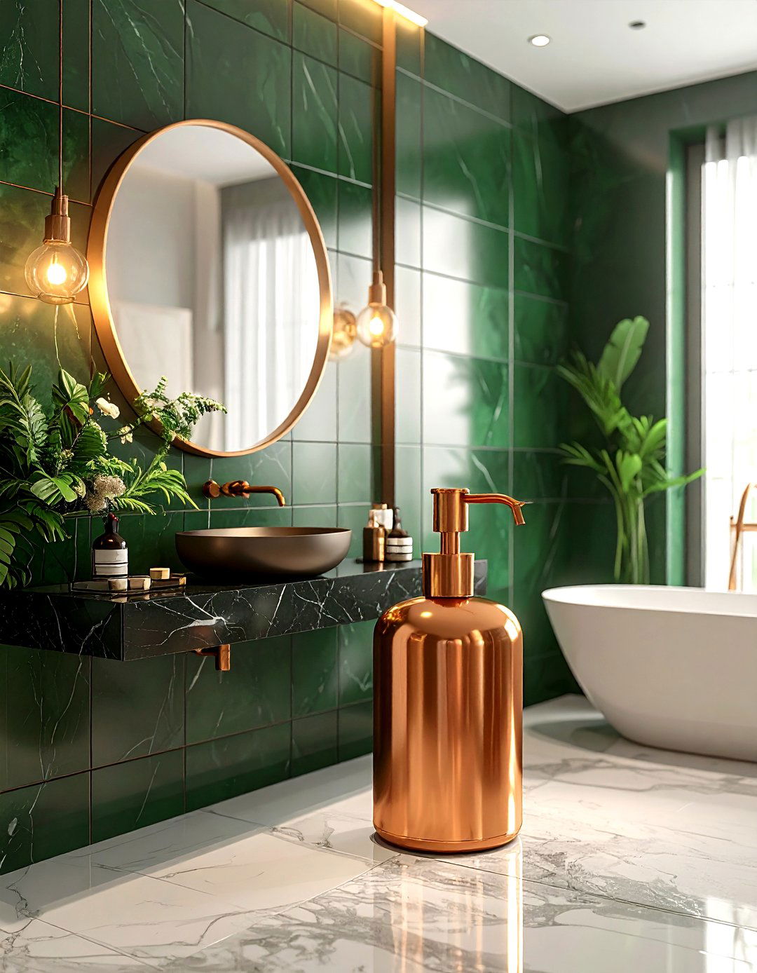 Copper Soap Dispenser - 30 bathroom soap dispenser ideas