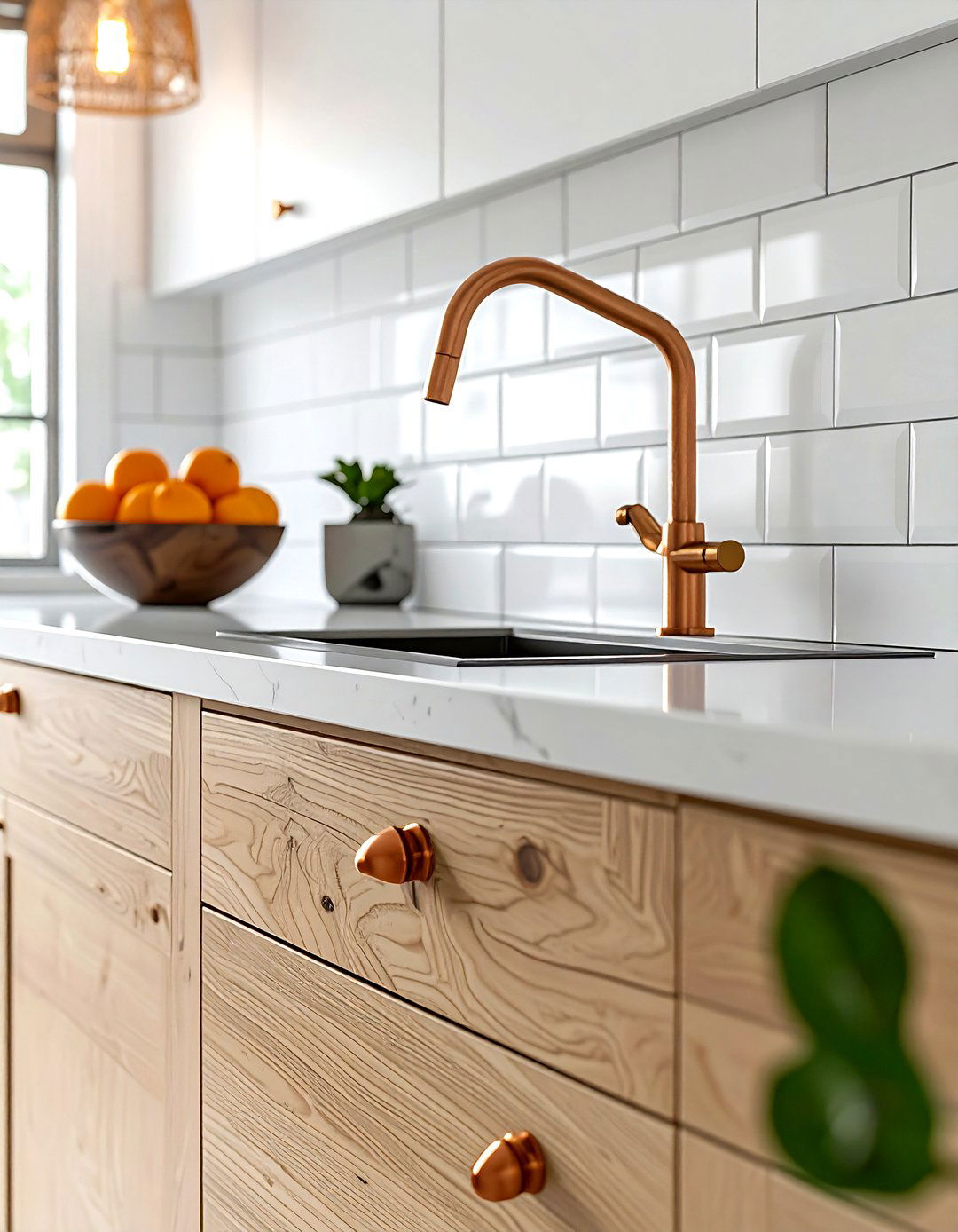 Copper T Bar Handles - 30 copper kitchen hardware ideas