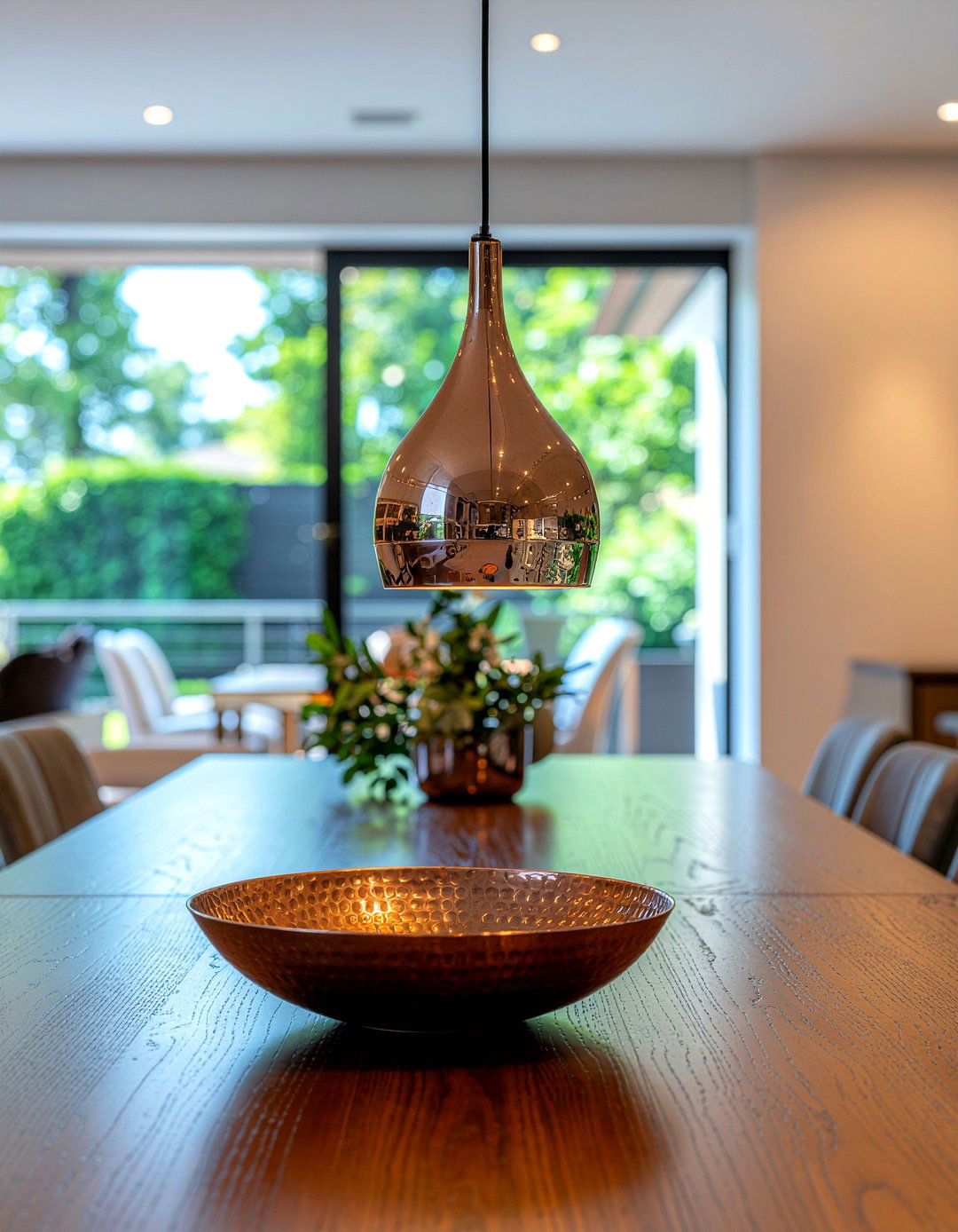 Copper Teardrop Light - 30 dining room pendant ideas