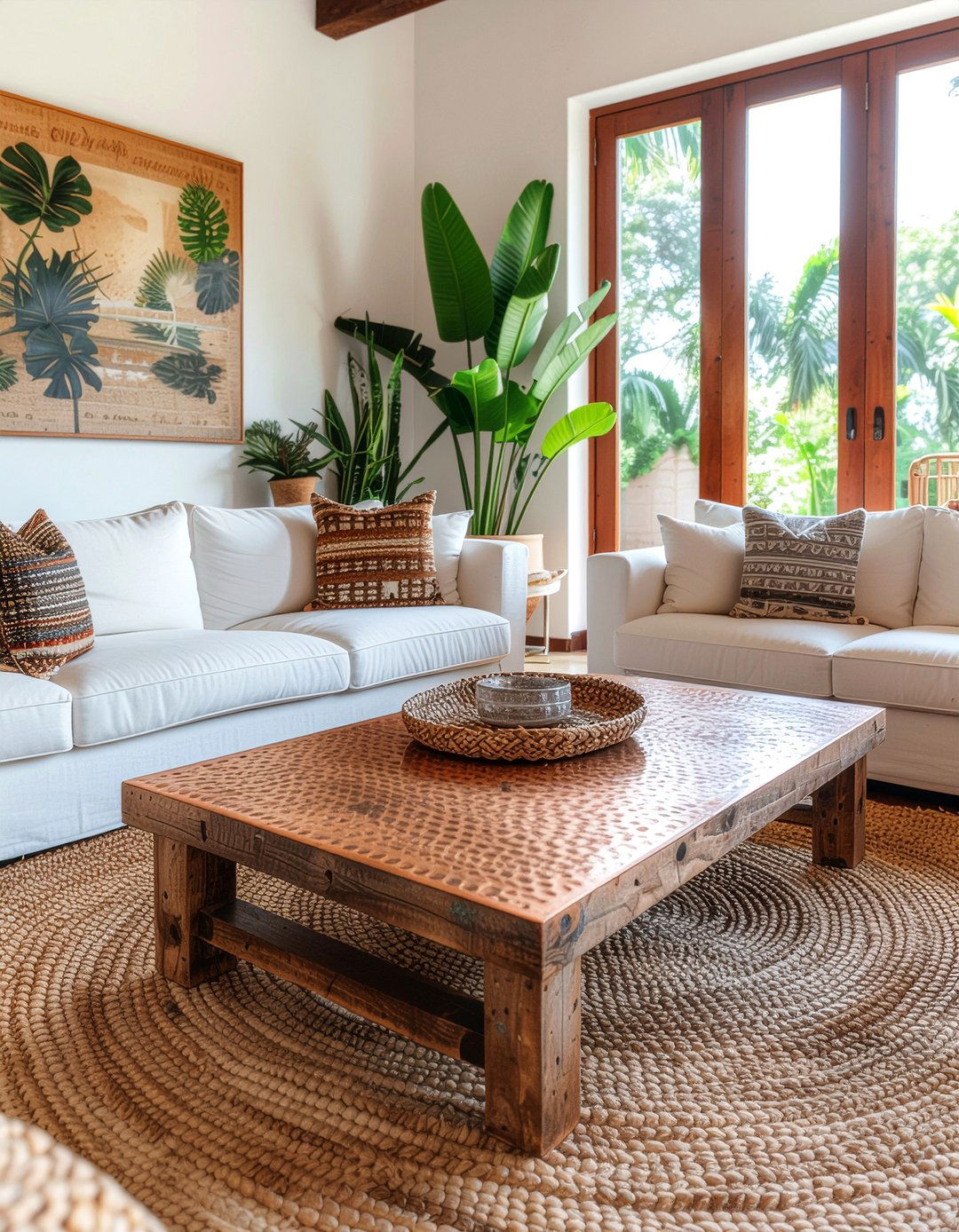 Copper Top Coffee Table - 30 living room Mexican furniture ideas