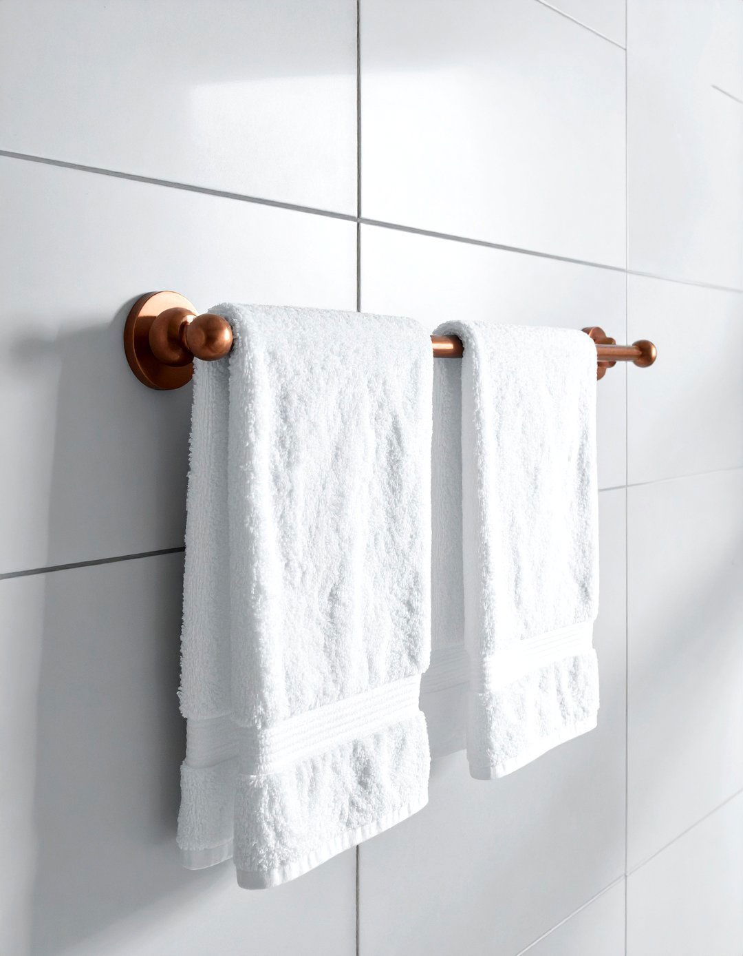 Copper Towel Bar - 30 copper bathroom ideas