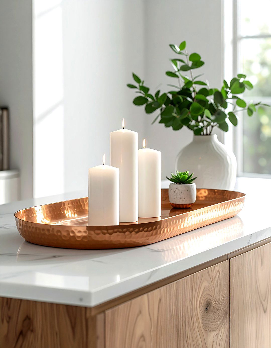 Copper Tray Decor - 30 copper accent dining room ideas