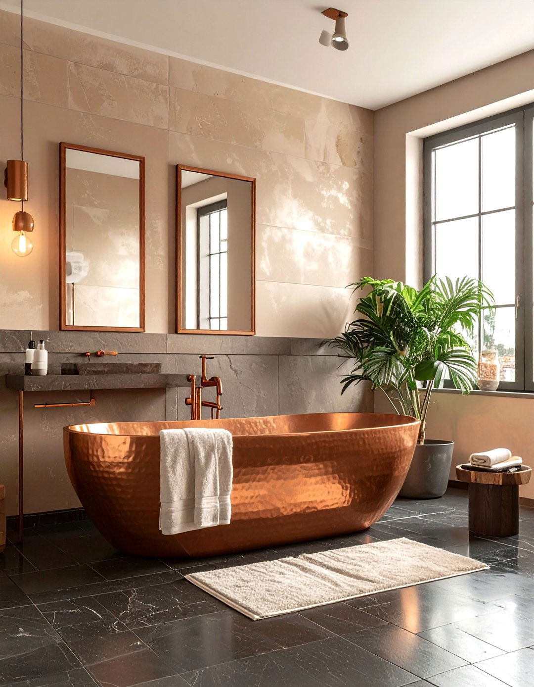 Copper Tub Bathroom - 30 bathroom warm settings