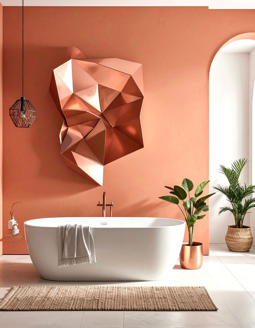 Copper Wall Decor - 30 copper bathroom ideas
