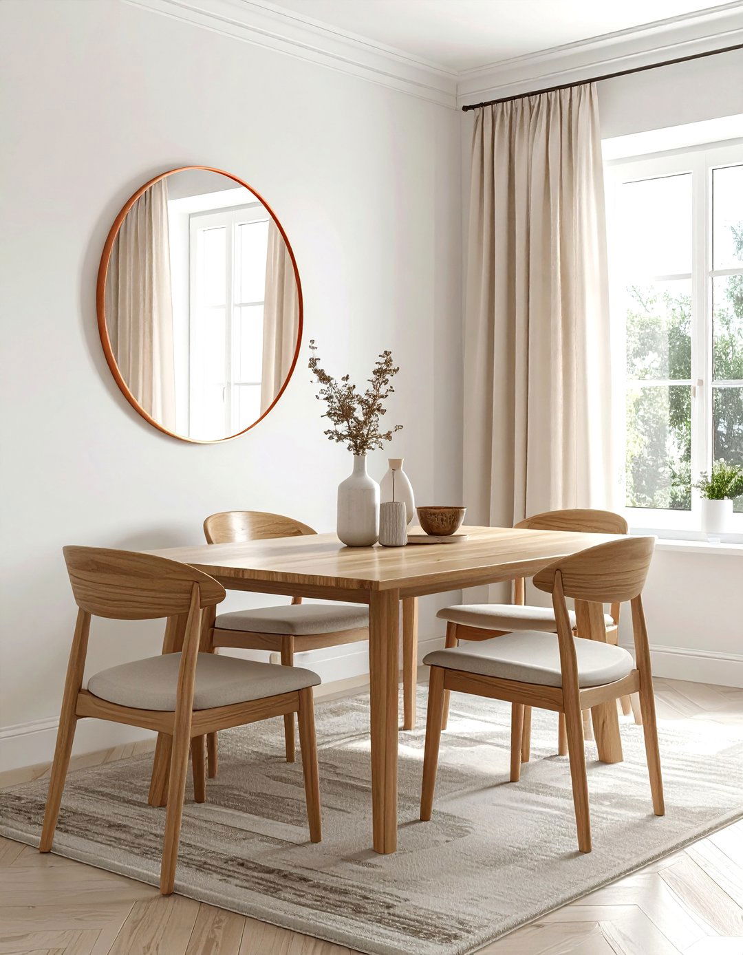 Copper Wall Mirror - 30 copper accent dining room ideas