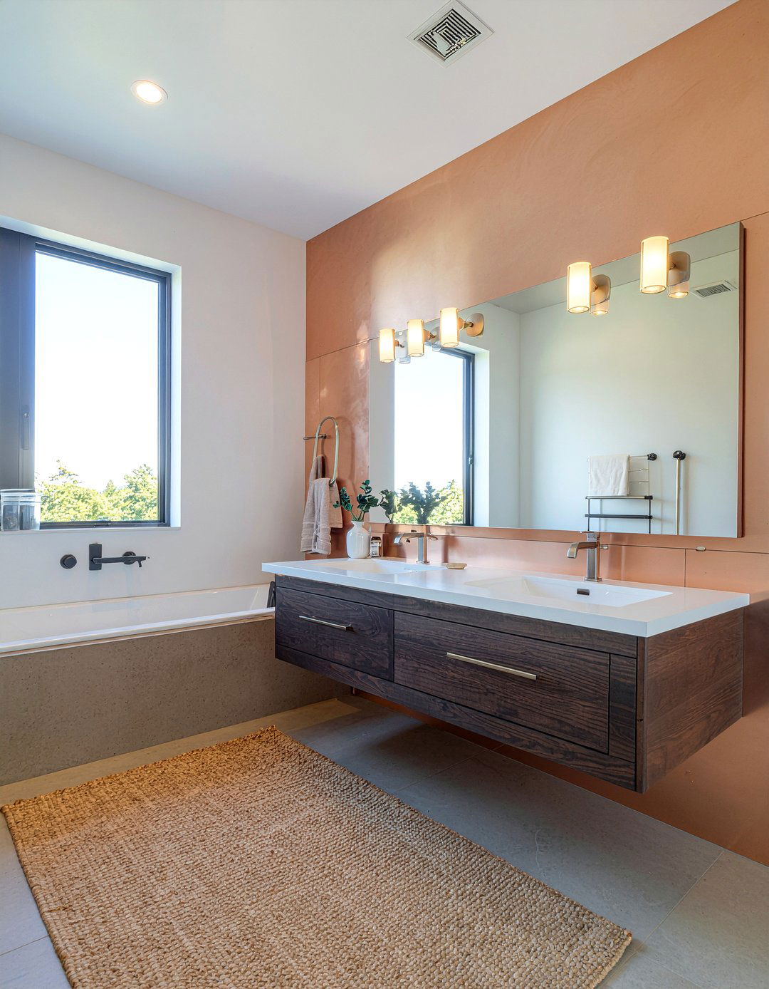 Copper Wall - 30 bathroom focal wall ideas