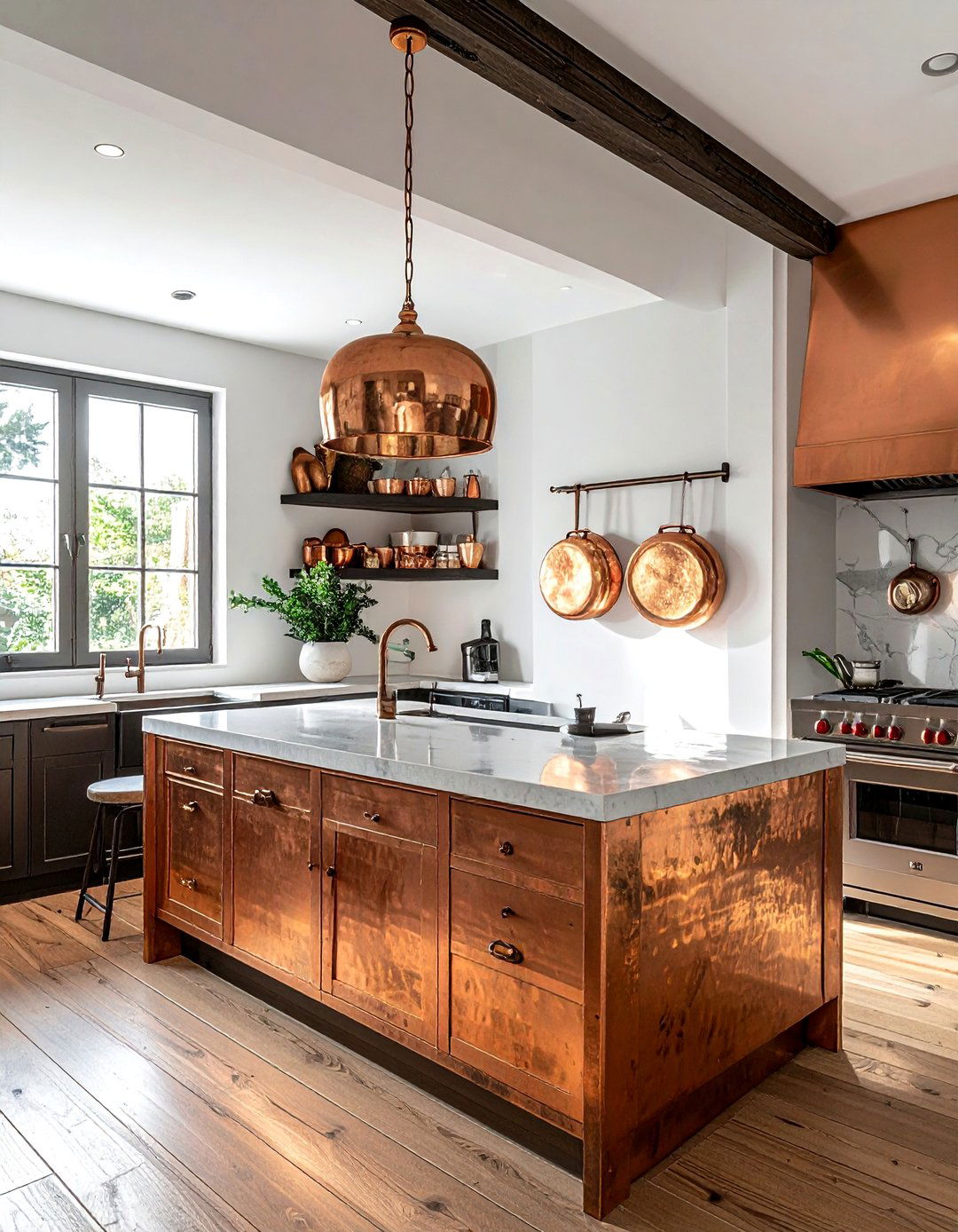 Copper accent kitchen - 30 cozy kitchen settings
