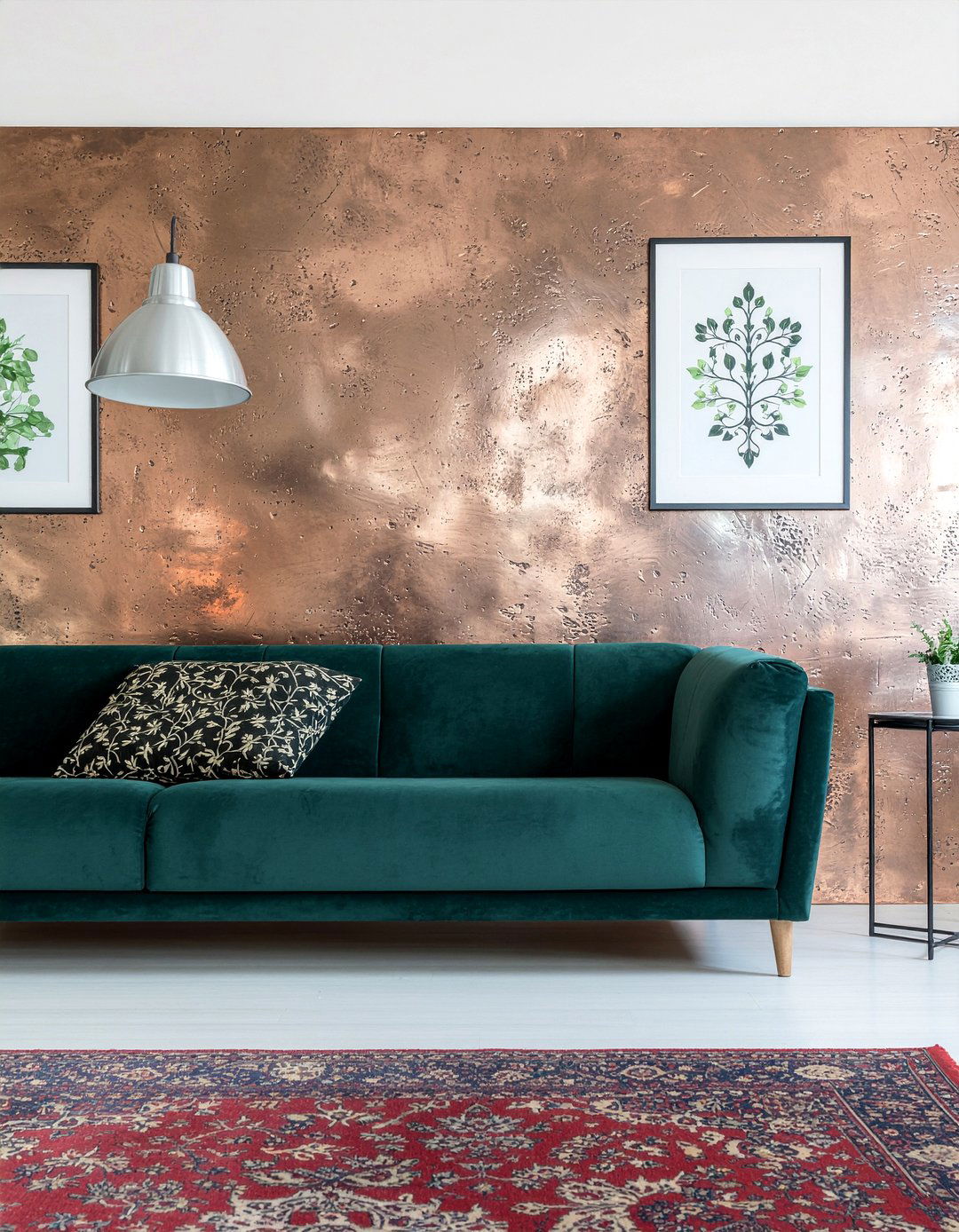 Copper accent wall - 30 living room accent walls