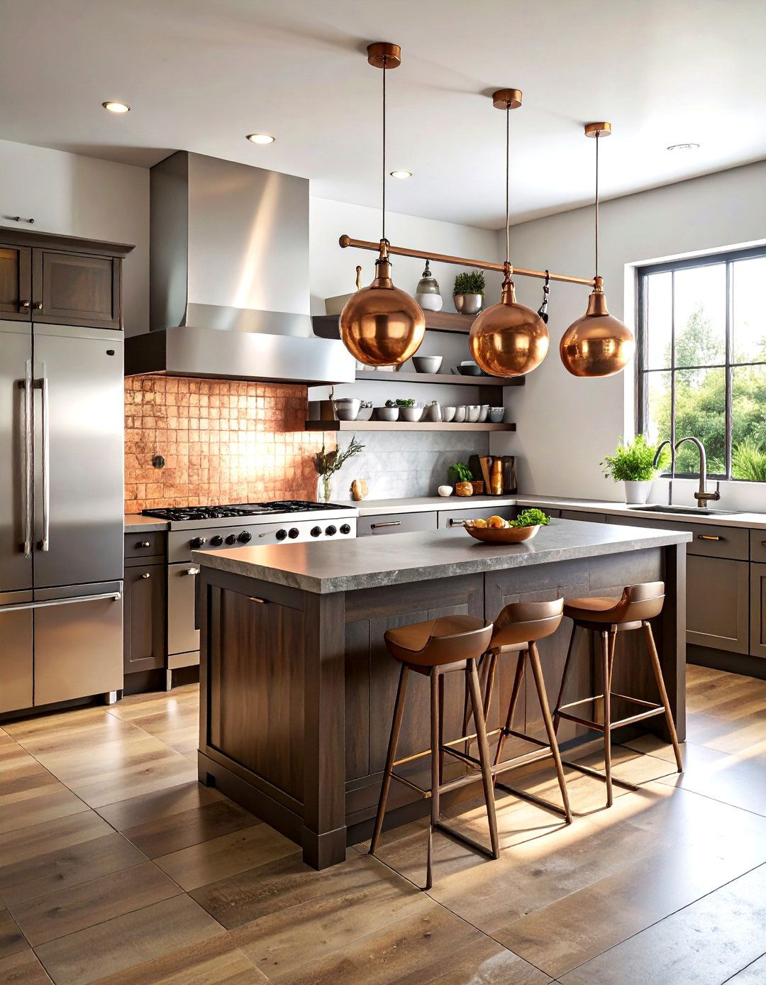 Copper and steel kitchen - 30 mixed metal decor ideas