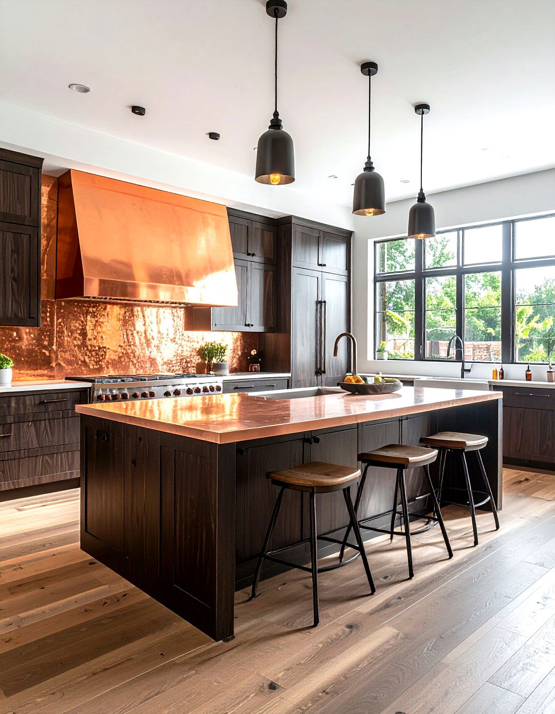 Copper backsplash - 30 full height kitchen backsplash ideas