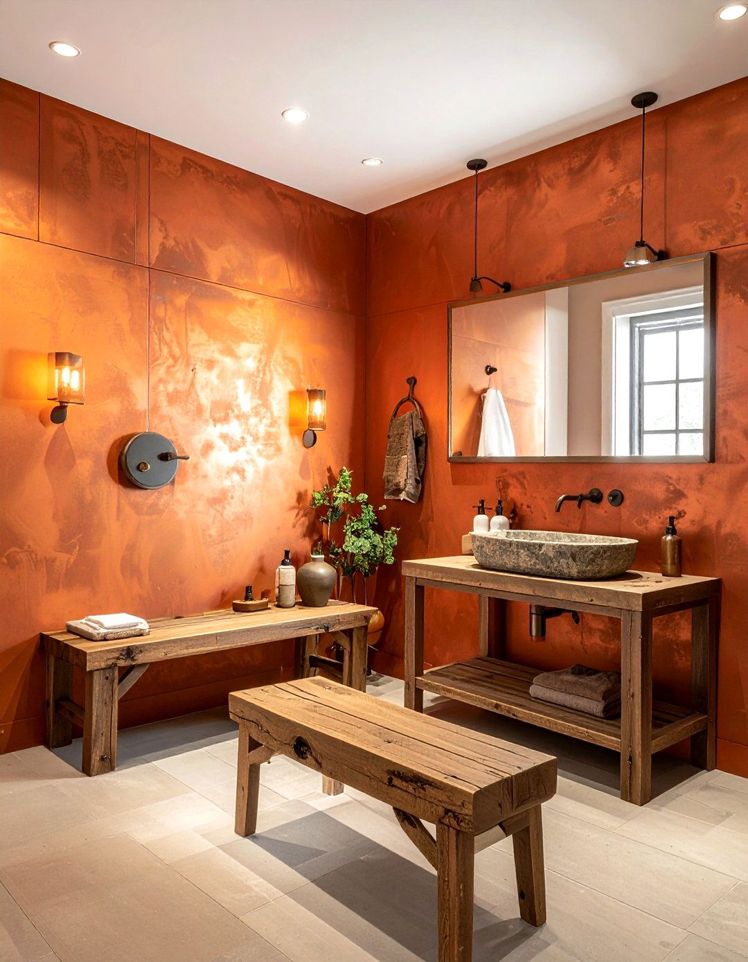 Copper bathroom paint - 30 bathroom paint color ideas