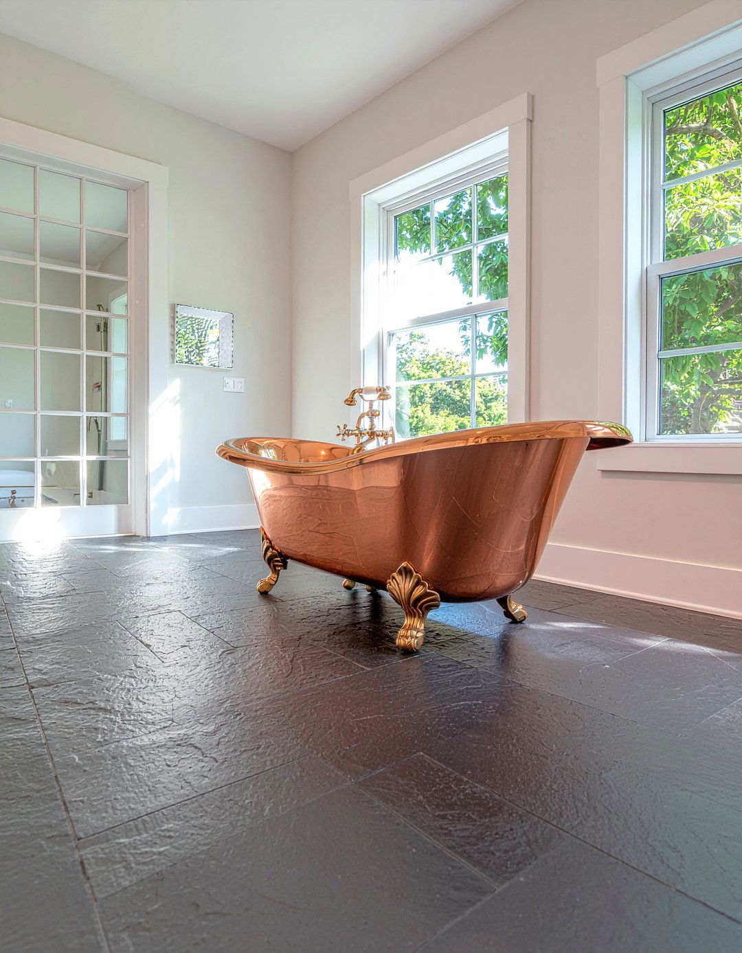 Copper bathtub - 30 bathroom trendy element ideas