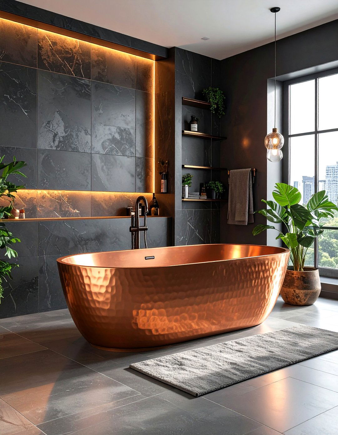Copper bathtub - 30 elegant bathroom ideas