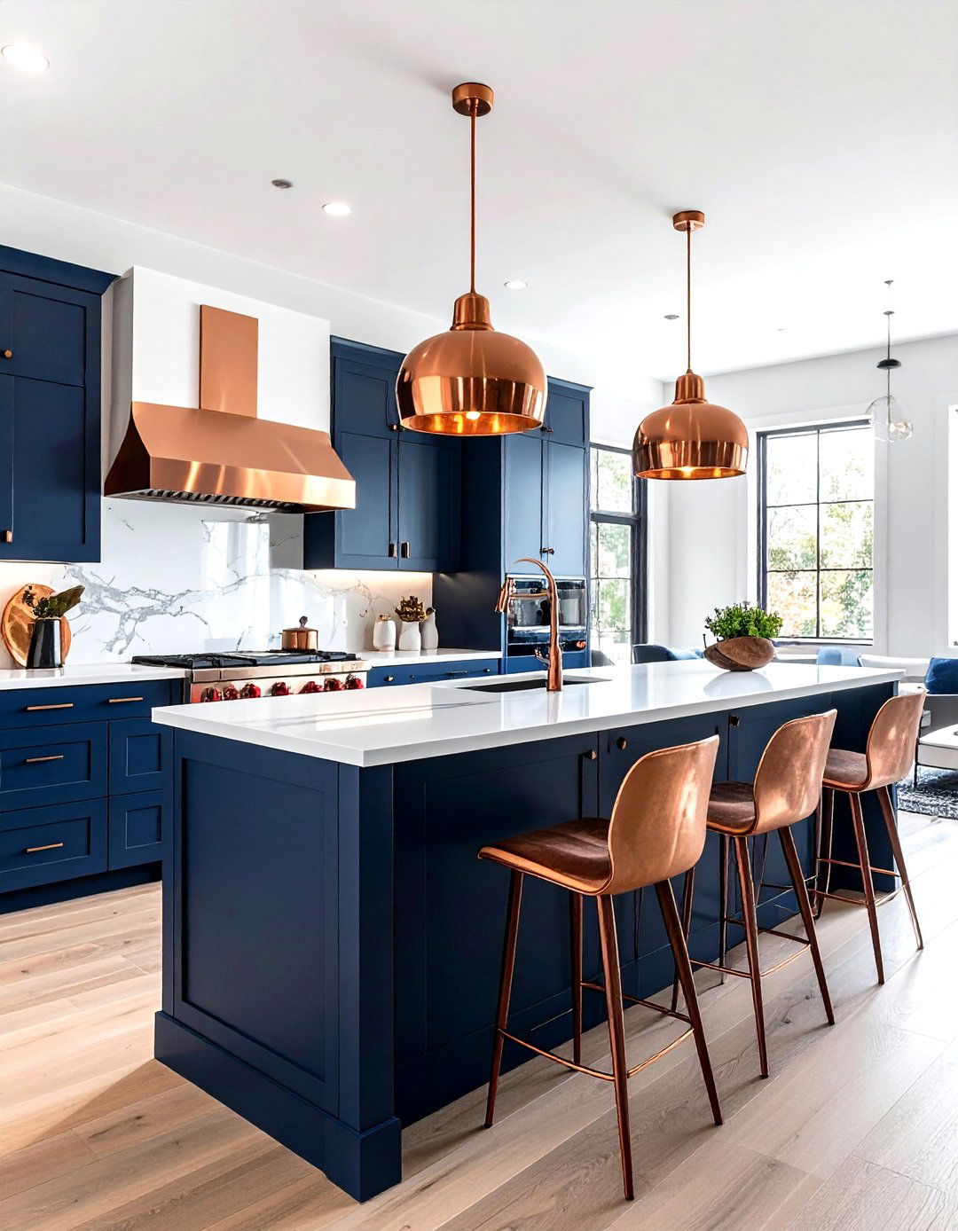 Copper kitchen accents - 30 kitchen color ideas