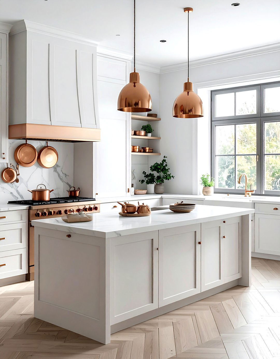 Copper kitchen accents - 30 Nordic kitchen ideas