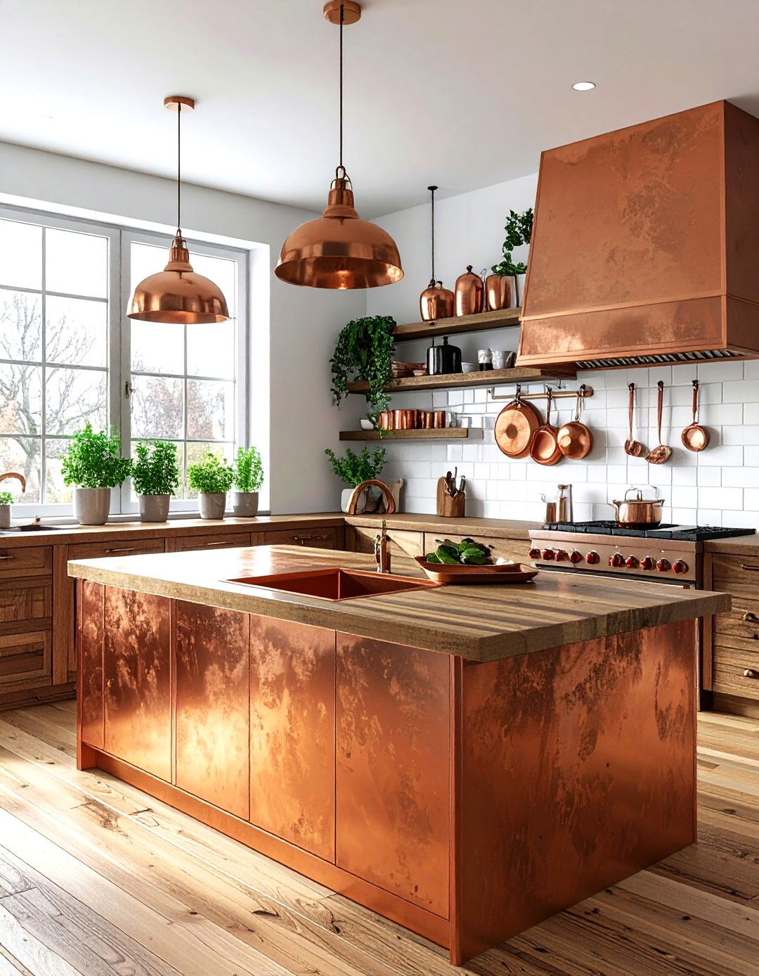 Copper kitchen accents - 30 sophisticated kitchen ideas