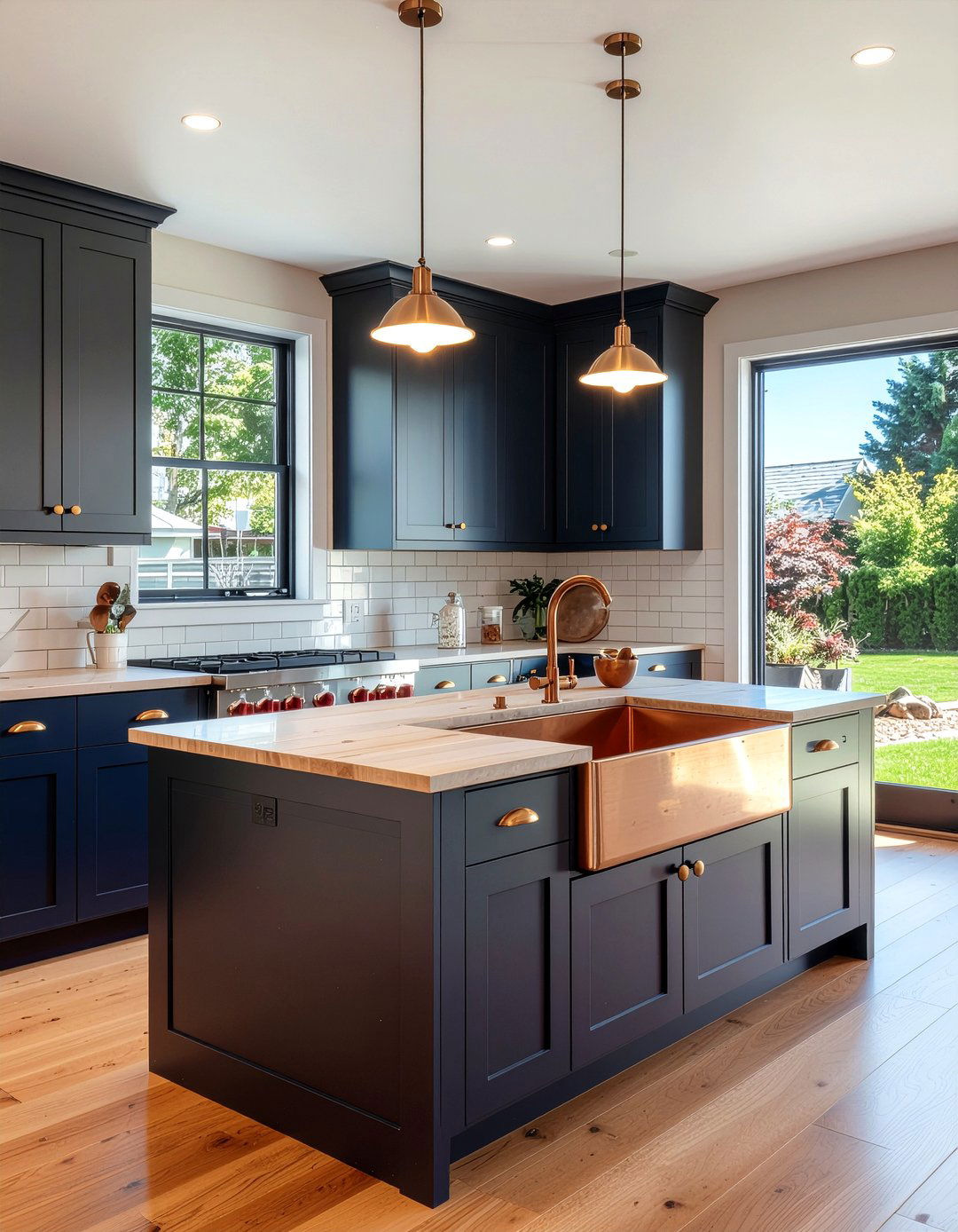 Copper kitchen accents - 30 dramatic kitchen ideas