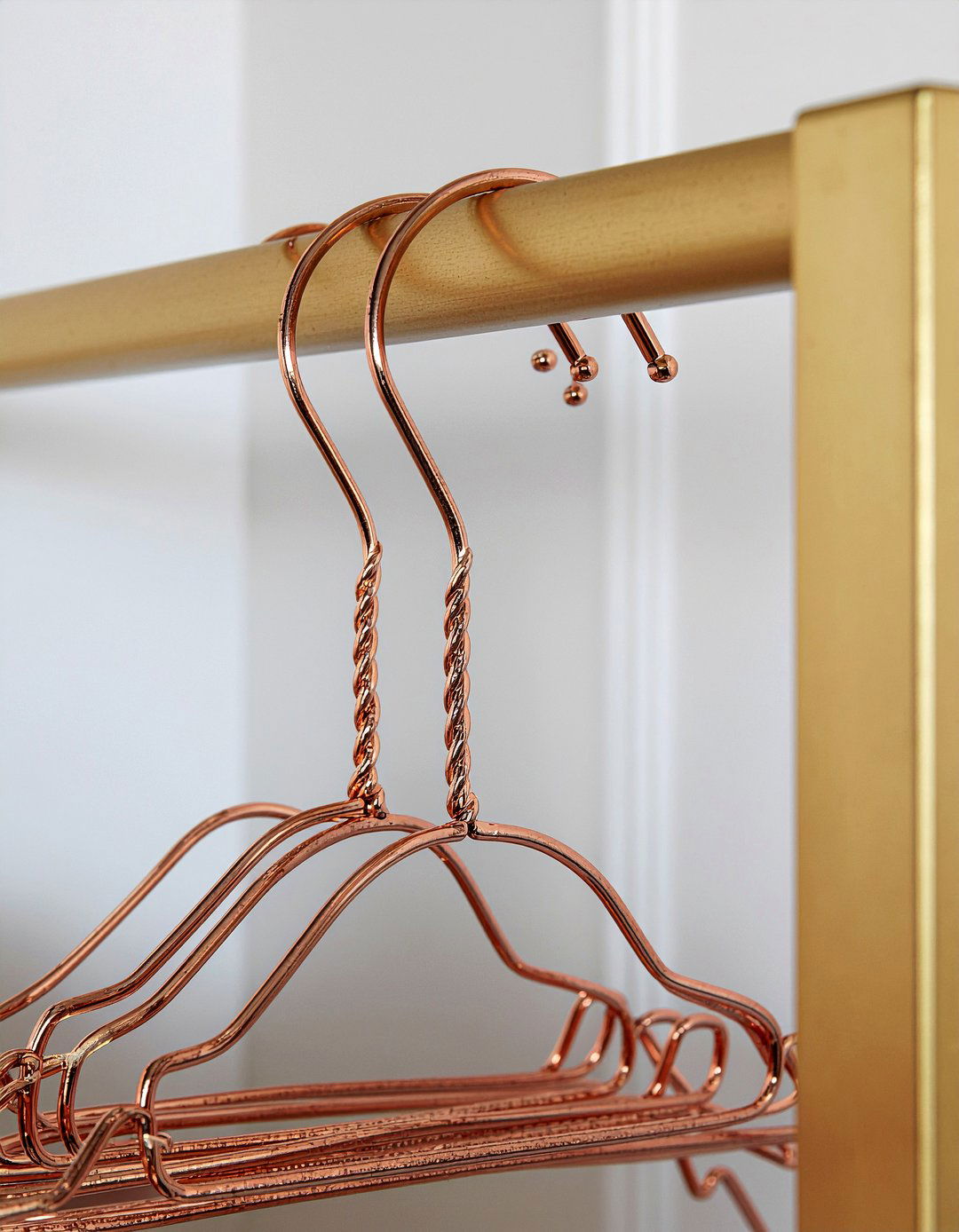 Copper metal hangers - 30 bedroom clothes hangers