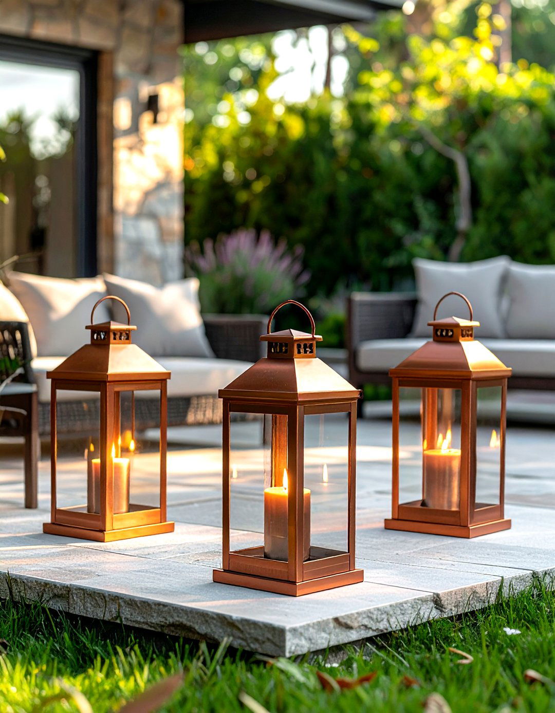 Copper outdoor lantern - 30 copper decor ideas