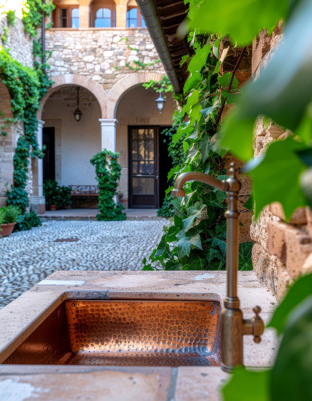 Copper outdoor sink - 30 outdoor kitchen sink ideas