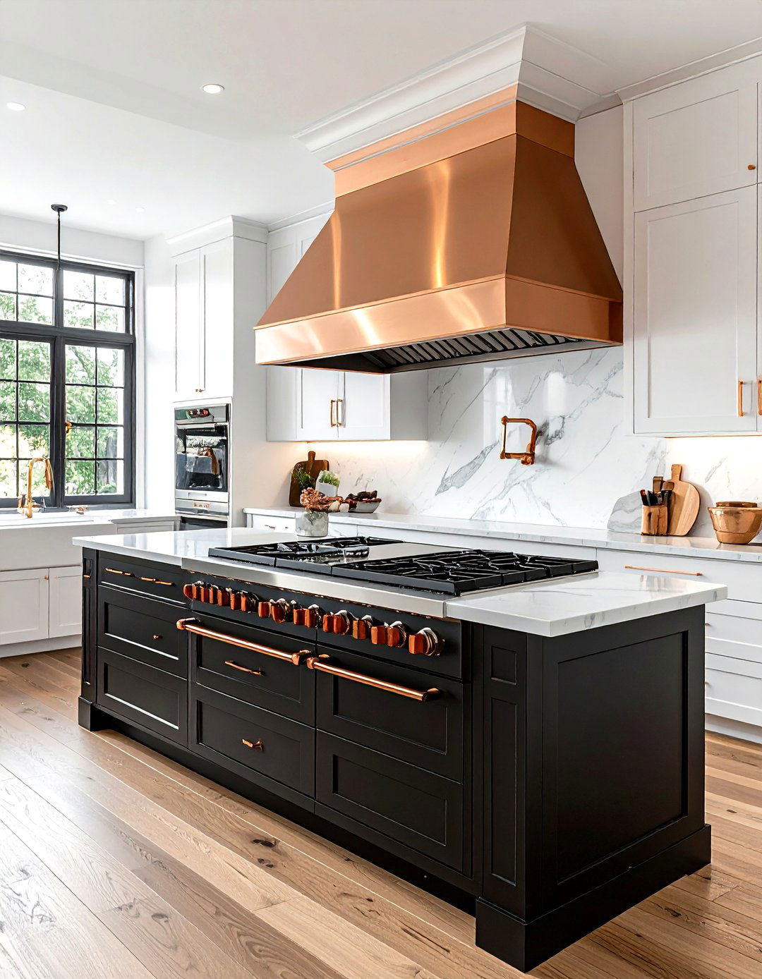 Copper oven knobs - 30 copper kitchen ideas