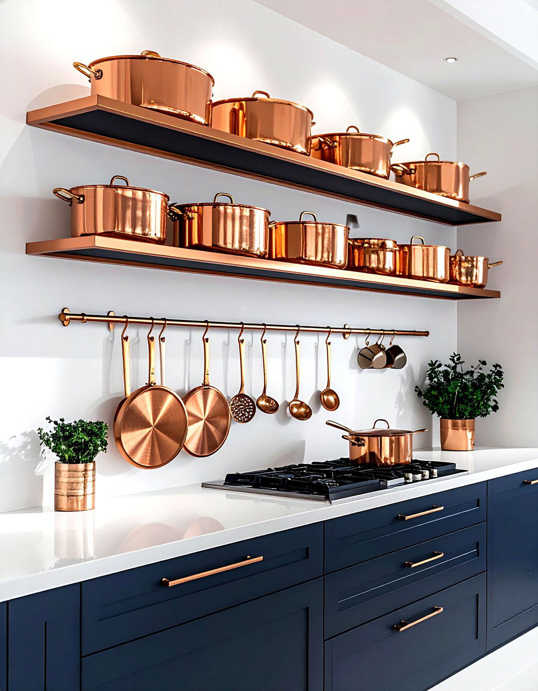 Copper pot rack - 30 kitchen pot rack ideas