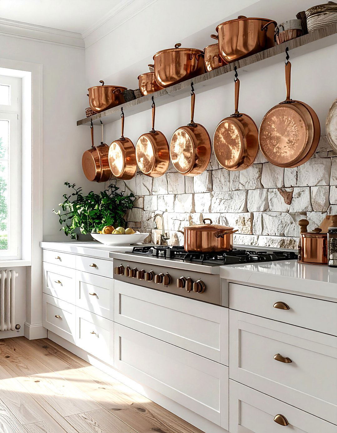 Copper pots - 30 updated traditional decor ideas