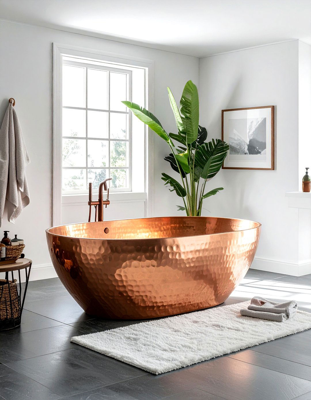 Copper soaking tub - 30 sophisticated bathroom ideas