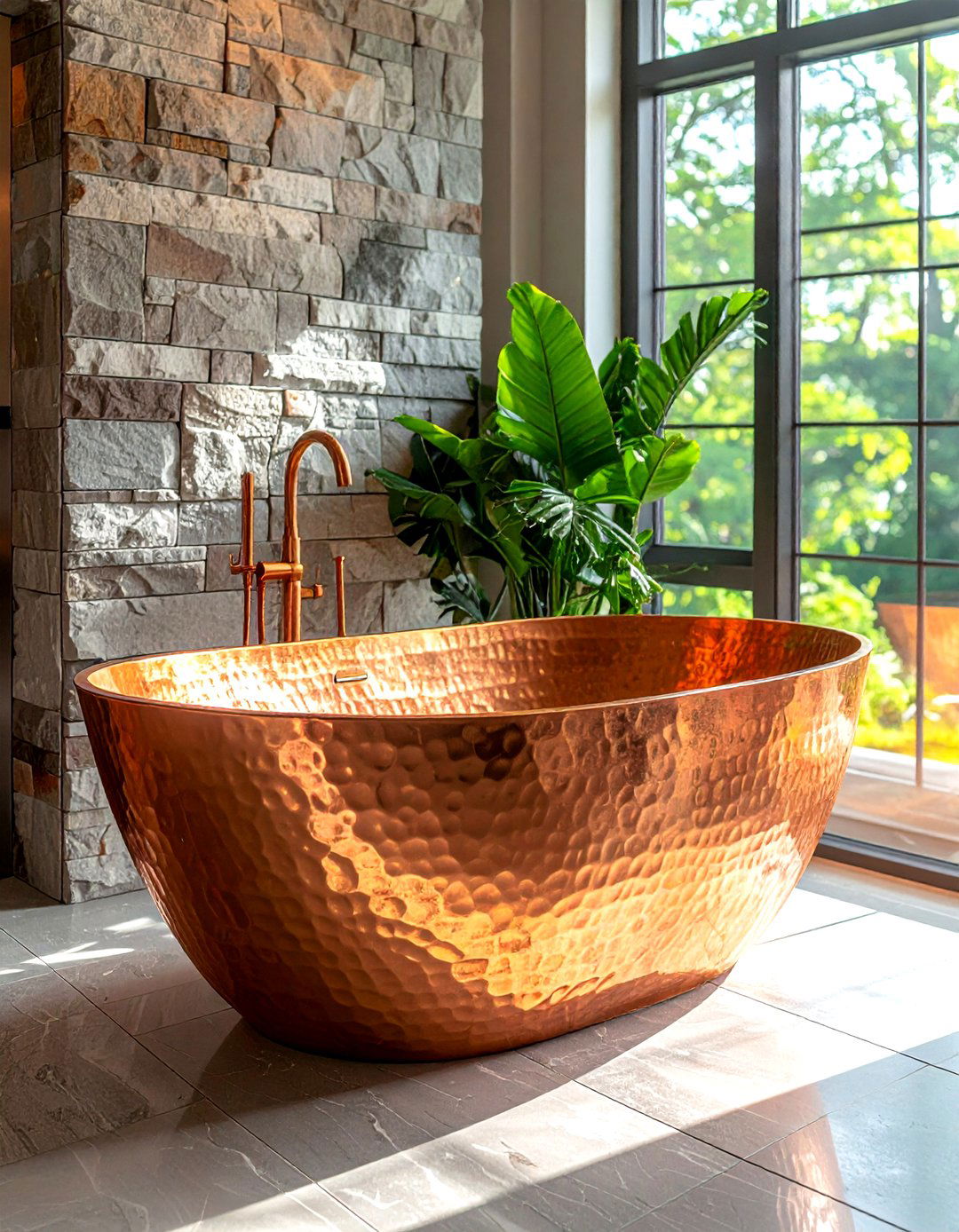 Copper soaking tub - 30 Southern bathroom ideas