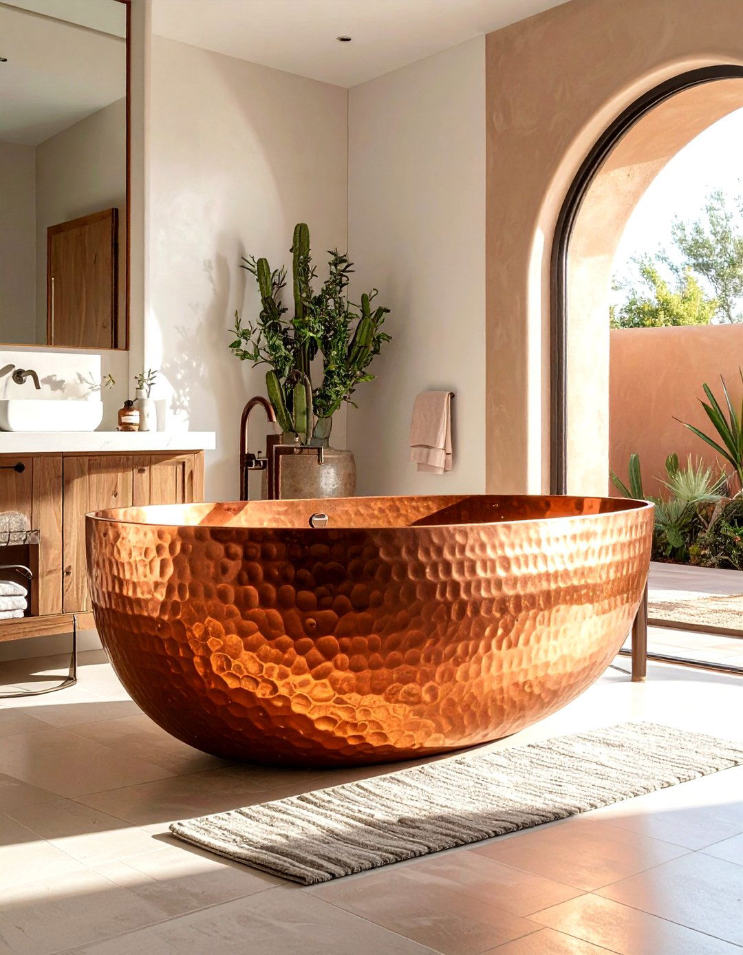 Copper soaking tub - 30 southwestern bathroom ideas