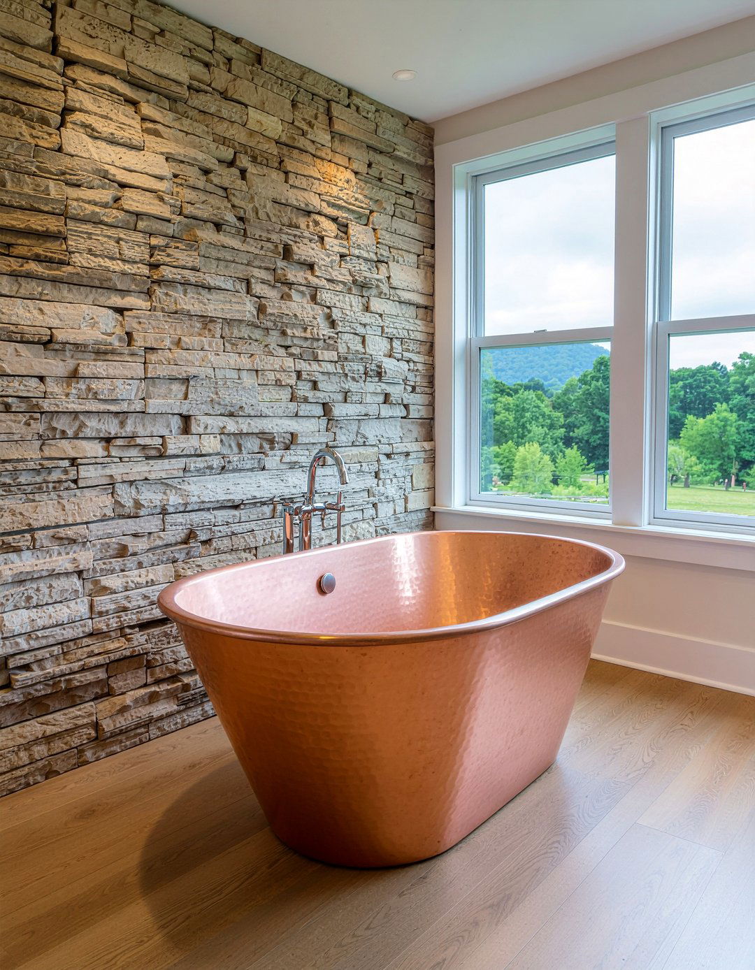 Copper soaking tub - 30 French country bathroom ideas
